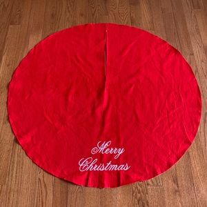 Red Merry Christmas tree skirt K
